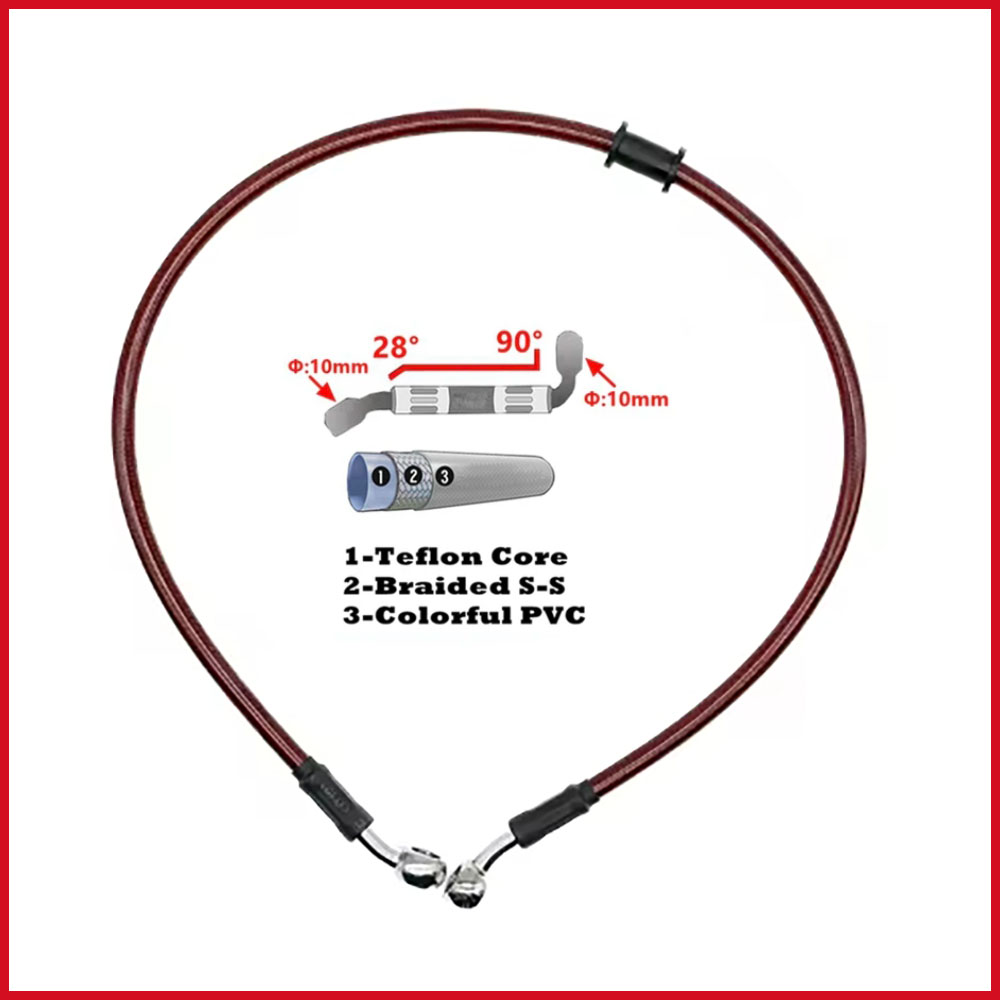 28-90 Degrees 10mm Banjo 300mm - Motorcycle Brake Cable review and price
